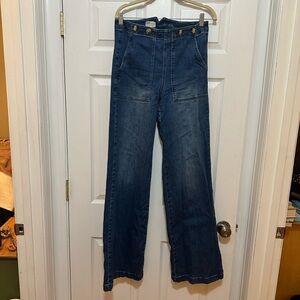 Pilcro Anthropologie wide leg jeans / 28 tall